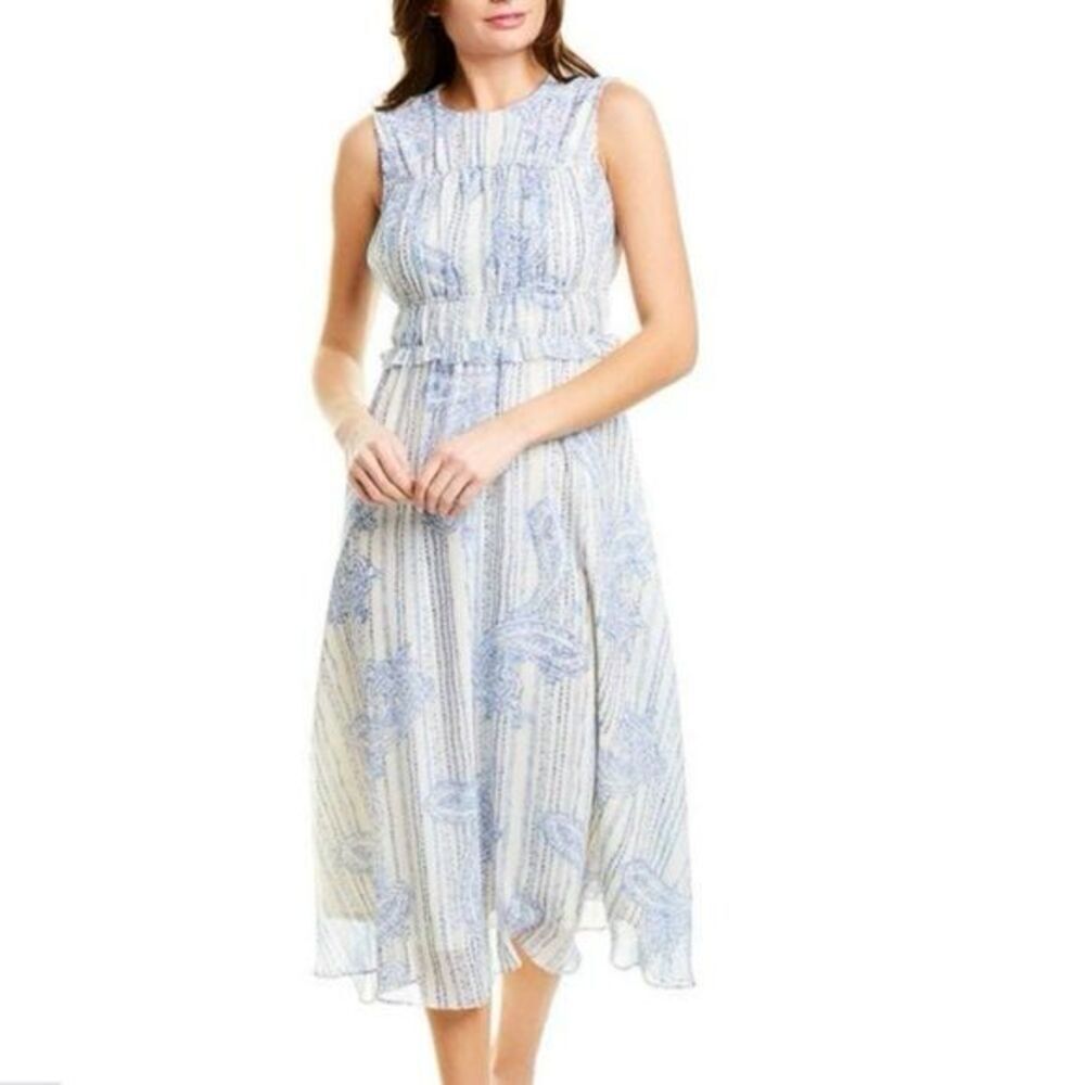 ✨Taylor Womens Taylor Dress Sleeveless Paisley Chiffon Midi Dress✨